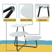 Hazelton Multi-Top End Tables with Manufactured Wood Top and Powder Coated Steel Frame - Elax Furniture