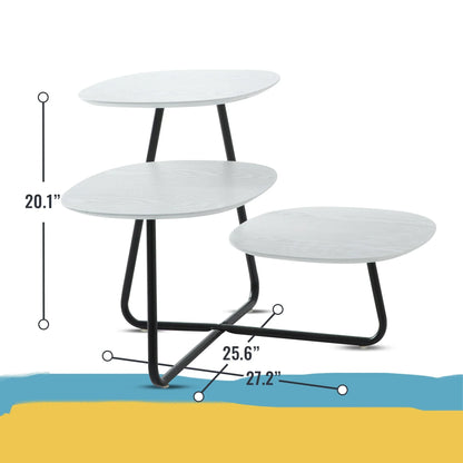 Hazelton Multi-Top End Tables with Manufactured Wood Top and Powder Coated Steel Frame - Elax Furniture