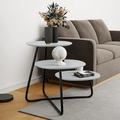 Hazelton Multi-Top End Tables with Manufactured Wood Top and Powder Coated Steel Frame - Elax Furniture