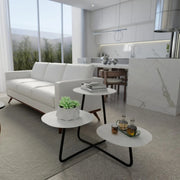 Hazelton Multi-Top End Tables with Manufactured Wood Top and Powder Coated Steel Frame - Elax Furniture