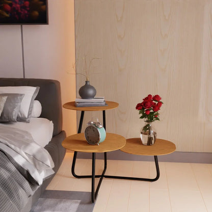 Hazelton Multi-Top End Tables with Manufactured Wood Top and Powder Coated Steel Frame - Elax Furniture