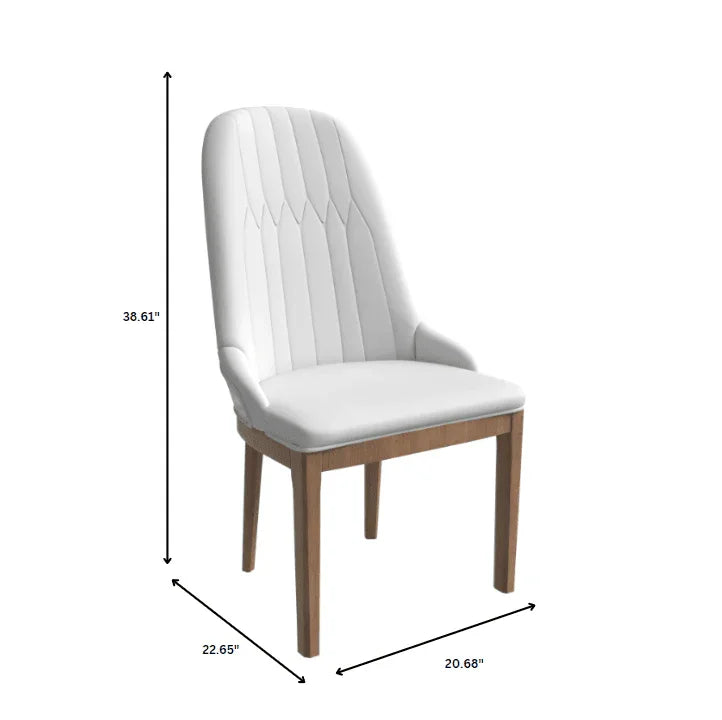 Verisma Dining Chair Upholstered in Leather with Diamond Stitching Back Design - Elax Furniture