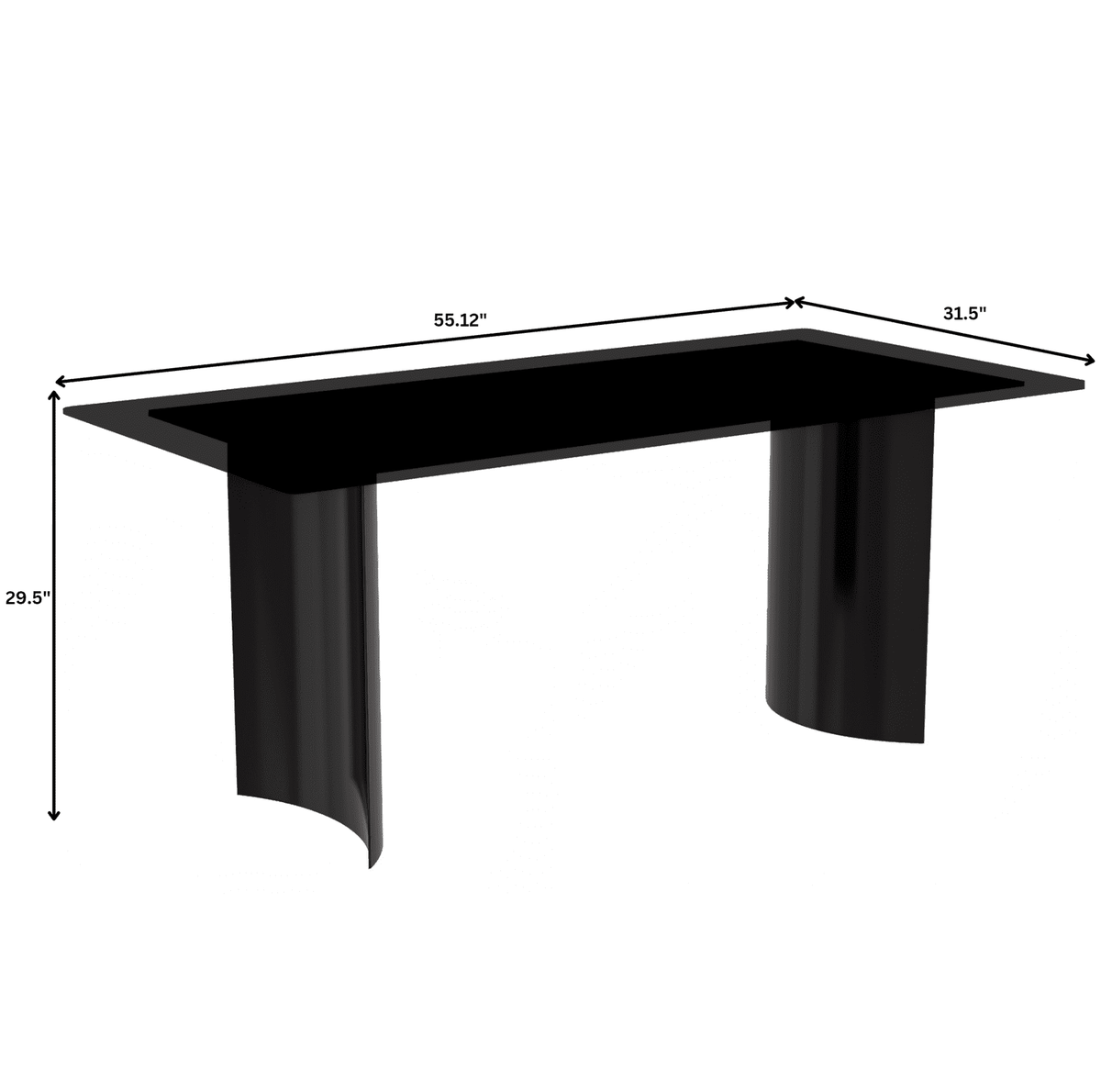 Zara Rectangular Dining Table with Glass/Sintered Stone Top and Stainless Steel Base - Elax Furniture