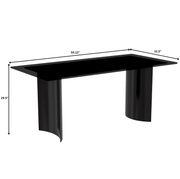 Zara Rectangular Dining Table with Glass/Sintered Stone Top and Stainless Steel Base - Elax Furniture