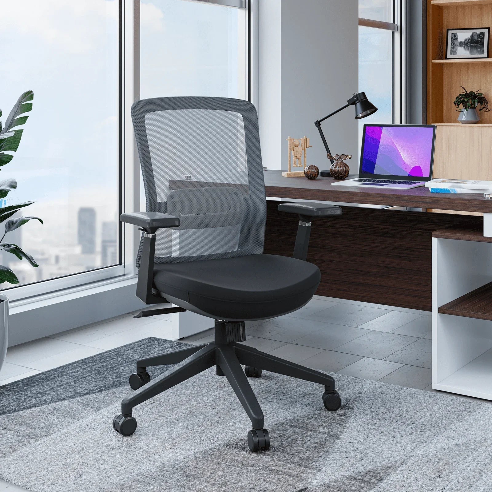 Ingram Ergonomic Modern Office Mesh Task Chair With Adjustable Height - Elax Furniture