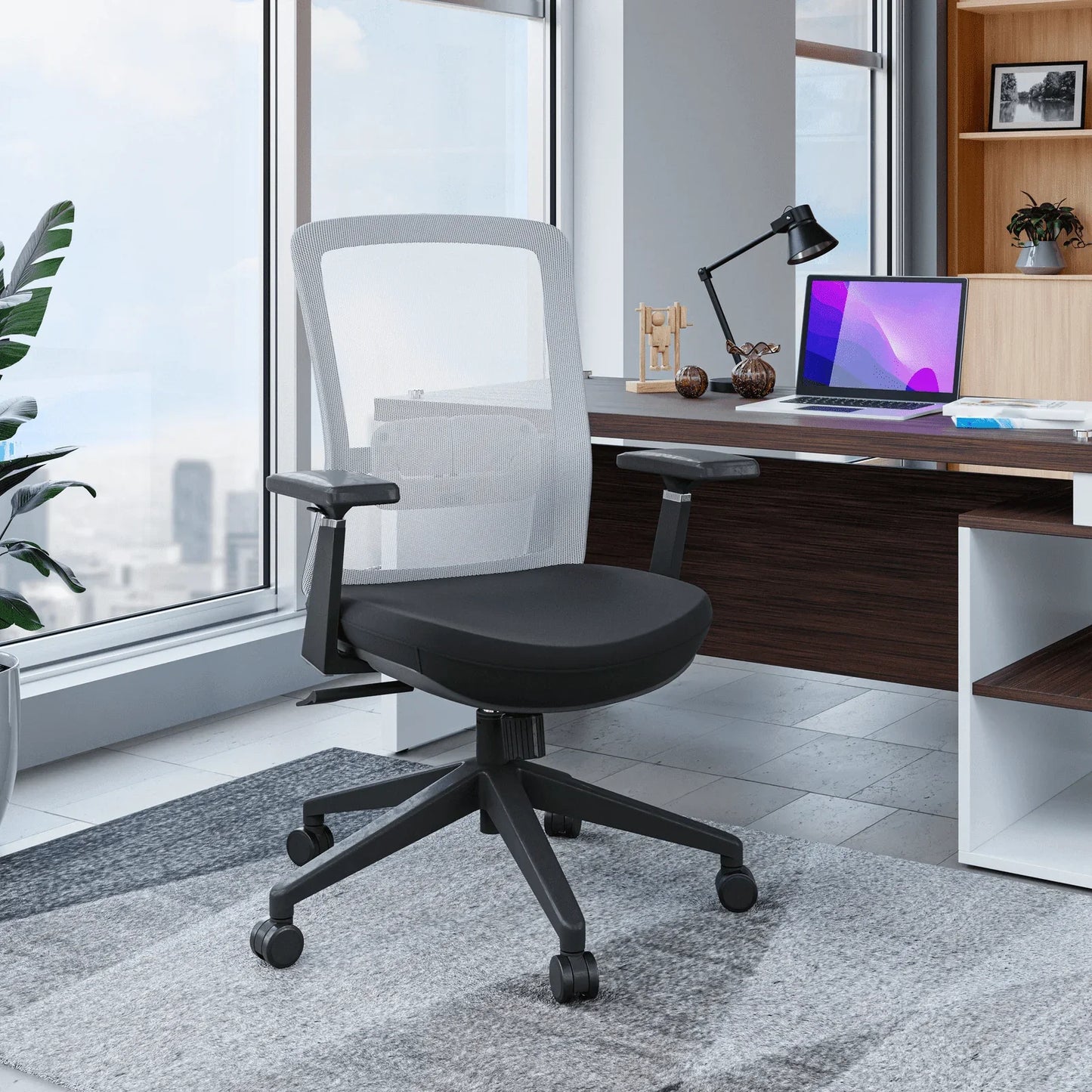 Ingram Ergonomic Modern Office Mesh Task Chair With Adjustable Height - Elax Furniture