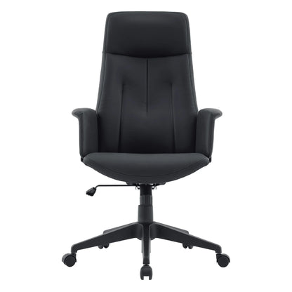 Inifini High-Back Leather Ergonomic Office Chair With Lumbar Support, Adjustable Hight and Swivel - Elax Furniture