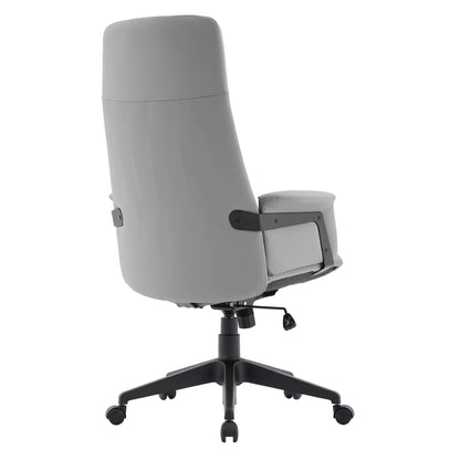 Inifini High-Back Leather Ergonomic Office Chair With Lumbar Support, Adjustable Hight and Swivel - Elax Furniture