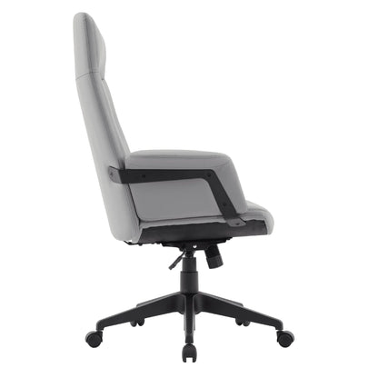 Inifini High-Back Leather Ergonomic Office Chair With Lumbar Support, Adjustable Hight and Swivel - Elax Furniture