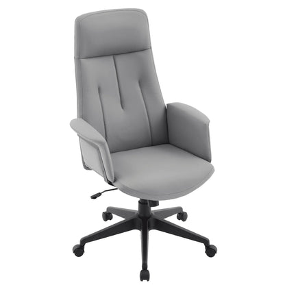Inifini High-Back Leather Ergonomic Office Chair With Lumbar Support, Adjustable Hight and Swivel - Elax Furniture