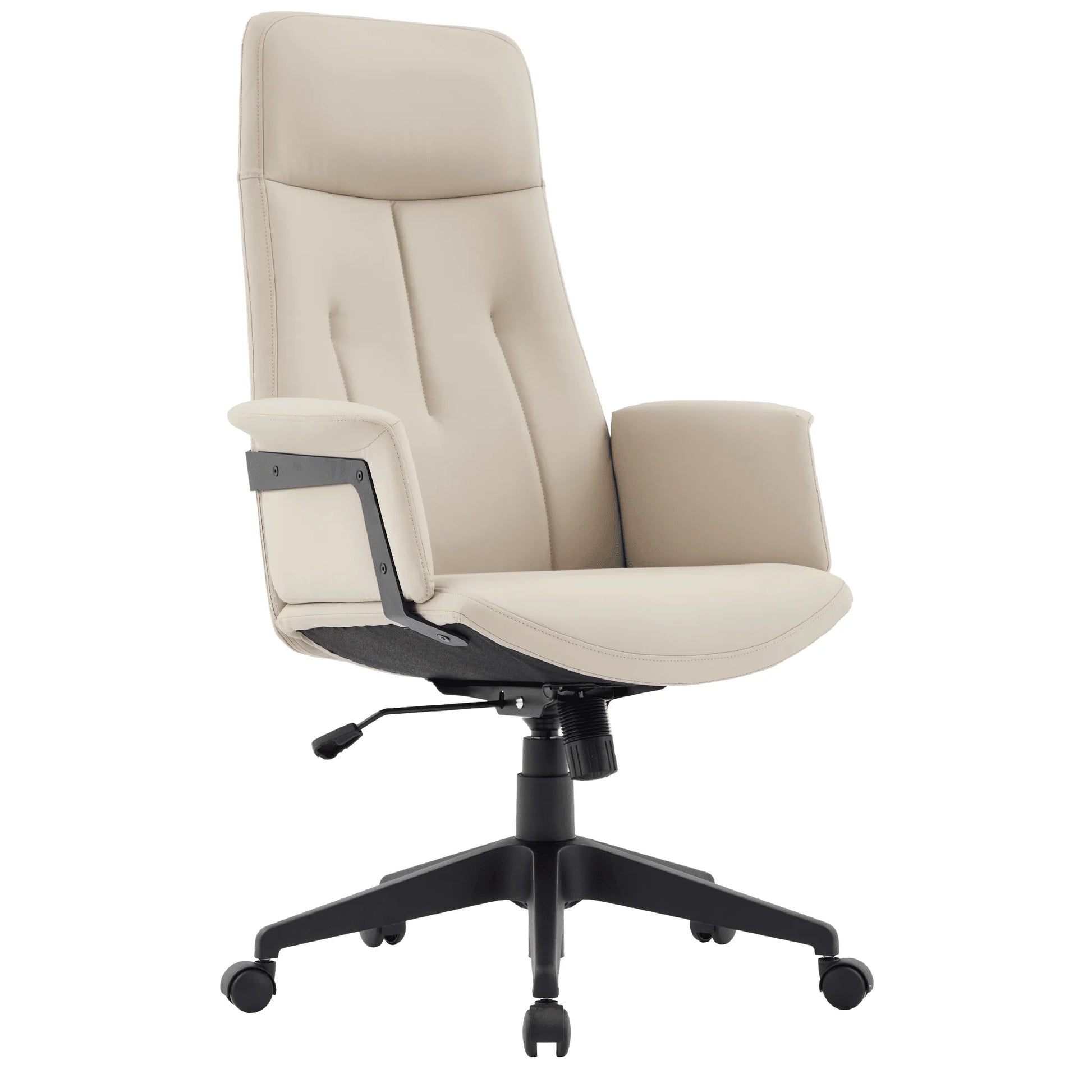 Inifini High-Back Leather Ergonomic Office Chair With Lumbar Support, Adjustable Hight and Swivel - Elax Furniture