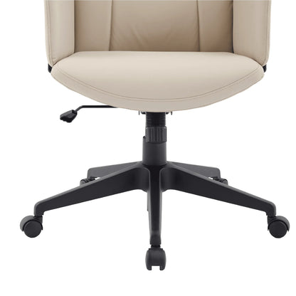 Inifini High-Back Leather Ergonomic Office Chair With Lumbar Support, Adjustable Hight and Swivel - Elax Furniture