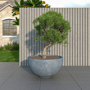 Iris Modern Round Planter Pot in Fiberstone and Clay Weather Resistant Design - Elax Furniture