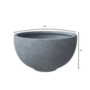 Iris Modern Round Planter Pot in Fiberstone and Clay Weather Resistant Design - Elax Furniture