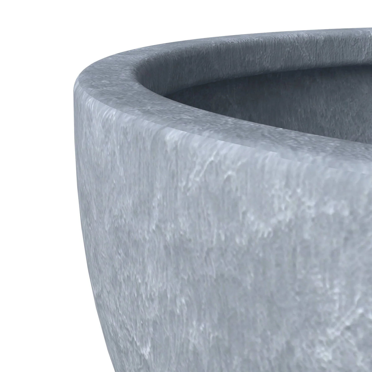 Iris Modern 3-Piece Round Planter Pot Set in Fiberstone and Clay Weather Resistant Design - Elax Furniture