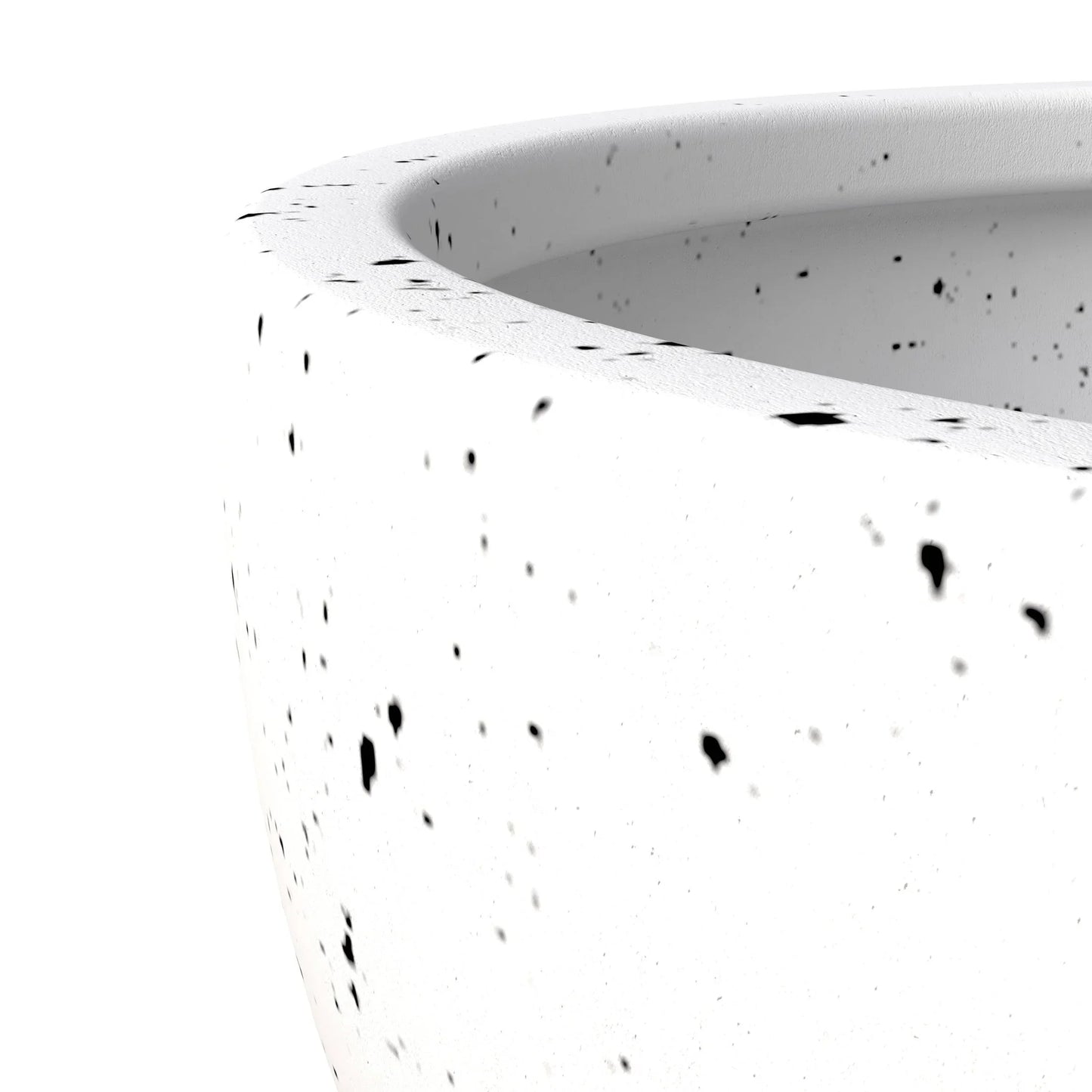 Iris Modern 3-Piece Round Planter Pot Set in Fiberstone and Clay Weather Resistant Design - Elax Furniture