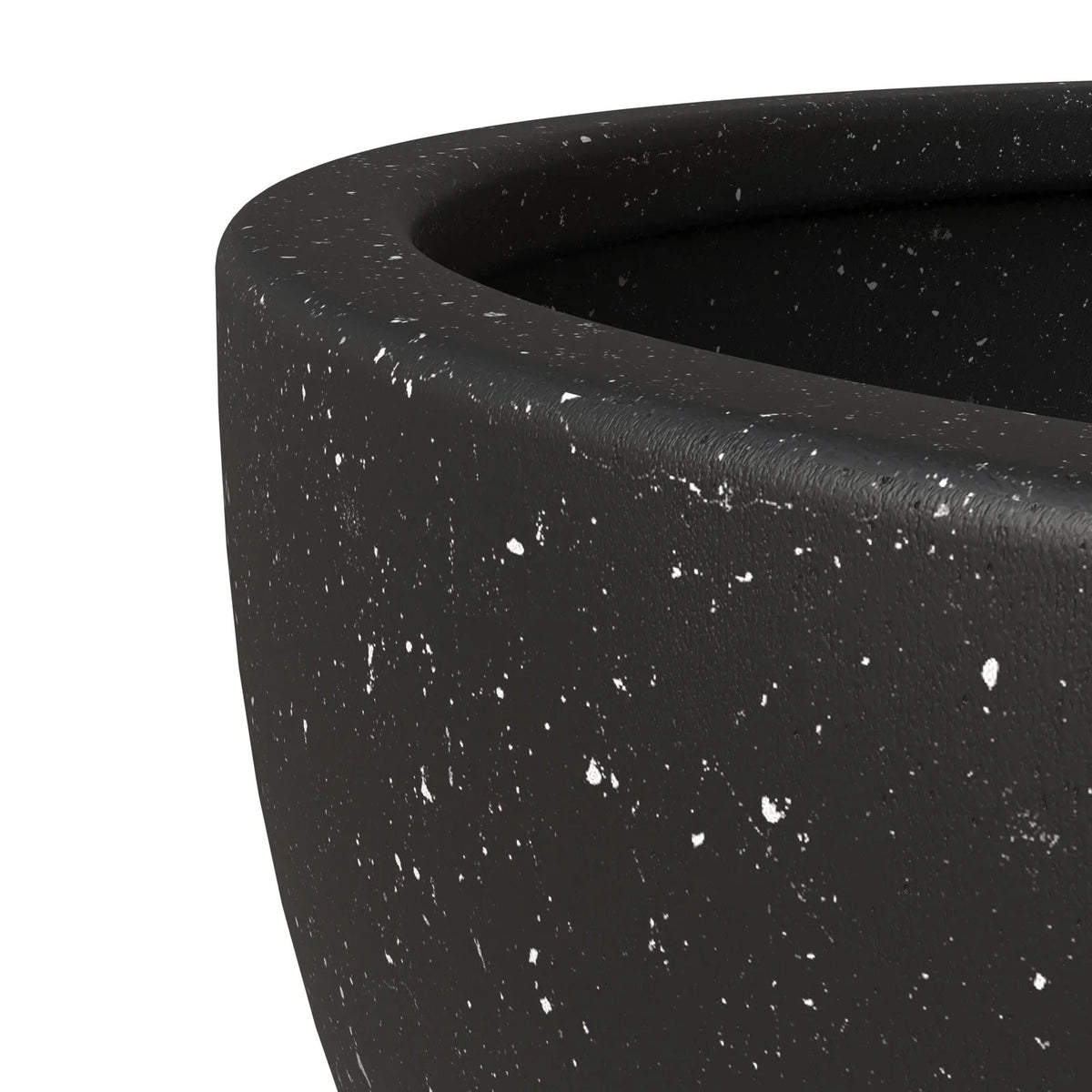 Iris Modern Round Planter Pot in Fiberstone and Clay Weather Resistant Design - Elax Furniture