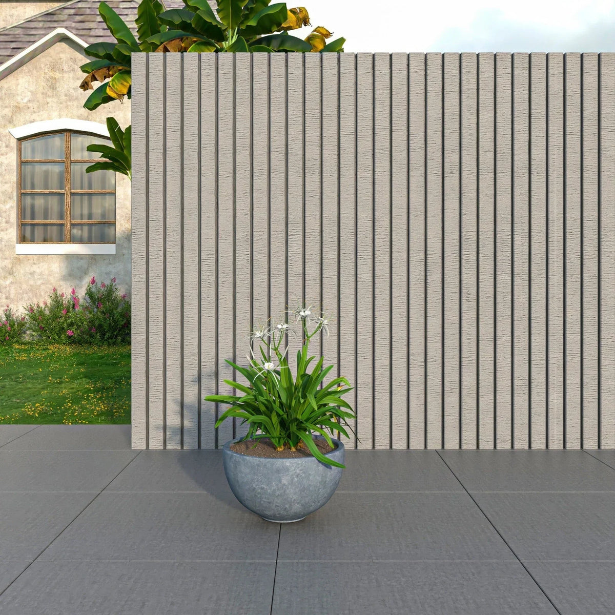 Iris Modern Round Planter Pot in Fiberstone and Clay Weather Resistant Design - Elax Furniture