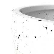 Iris Modern Round Planter Pot in Fiberstone and Clay Weather Resistant Design - Elax Furniture