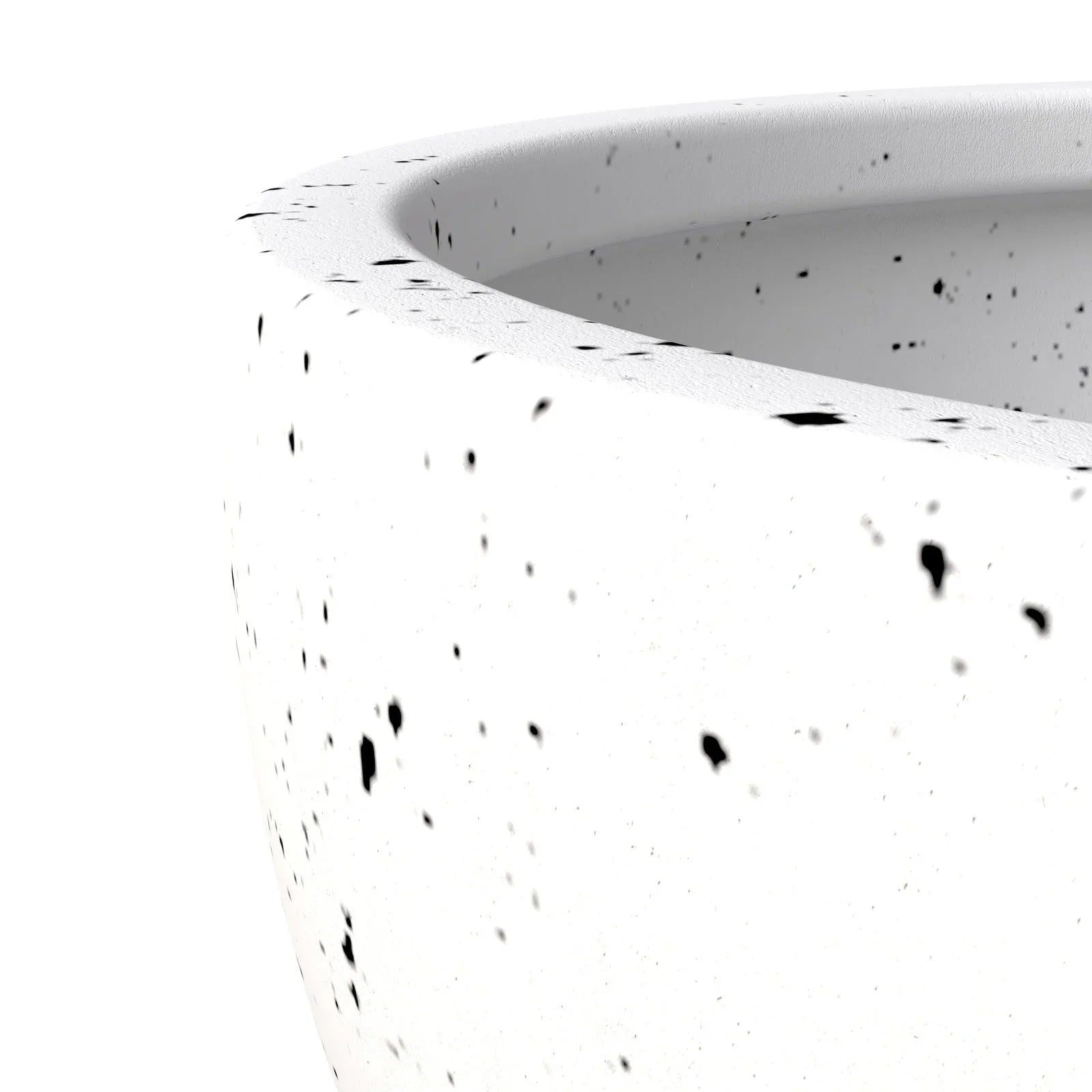 Iris Modern Round Planter Pot in Fiberstone and Clay Weather Resistant Design - Elax Furniture