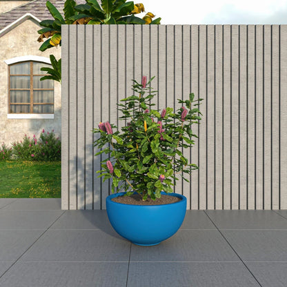 Iris Modern Round Planter Pot in Fiberstone and Clay Weather Resistant Design - Elax Furniture