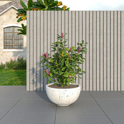 Iris Modern Round Planter Pot in Fiberstone and Clay Weather Resistant Design - Elax Furniture