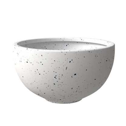 Iris Modern Round Planter Pot in Fiberstone and Clay Weather Resistant Design - Elax Furniture