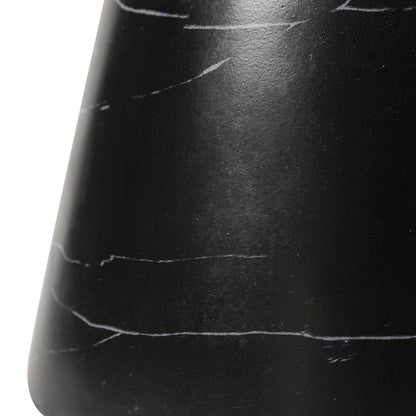 Isle Minimalist Side Table with Round Fiberstone Tabletop Accent Table and Pedestal Base - Elax Furniture