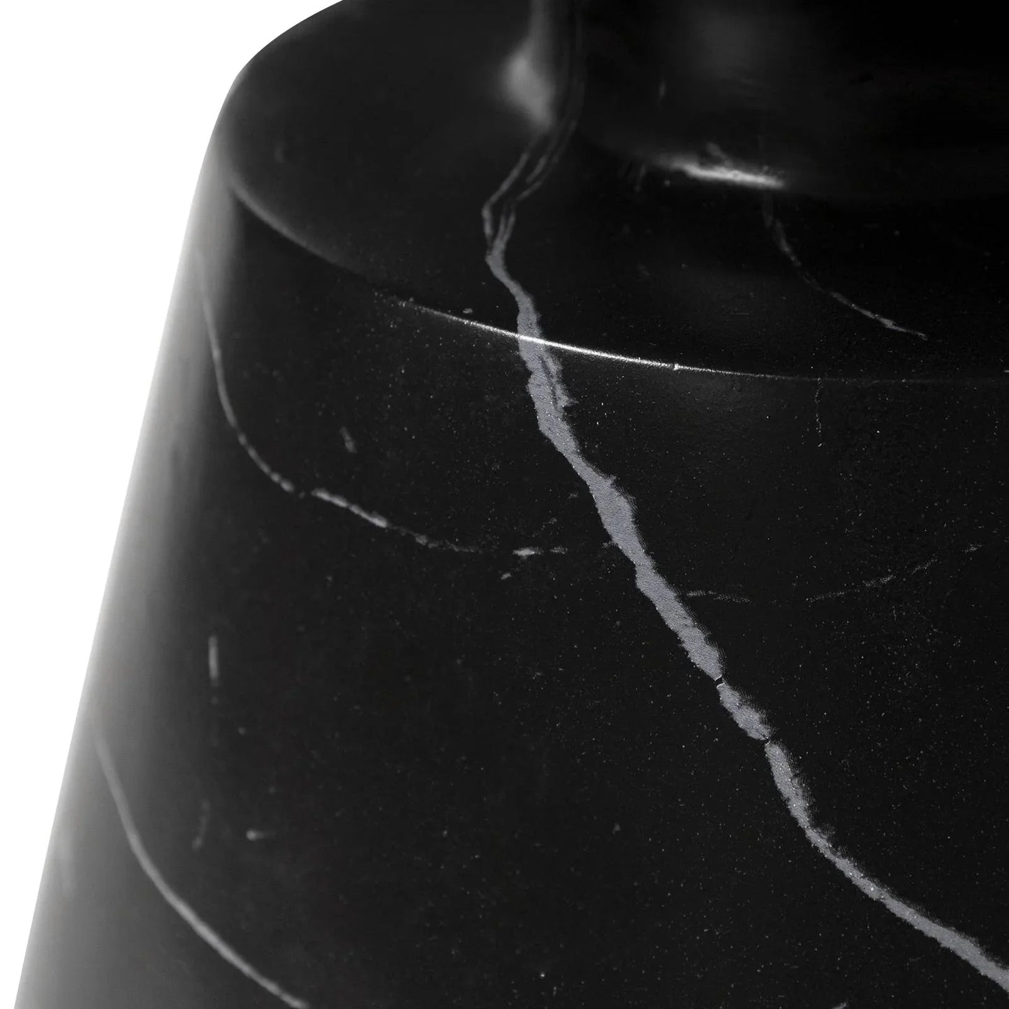 Isle Minimalist Side Table with Round Fiberstone Tabletop Accent Table and Pedestal Base - Elax Furniture