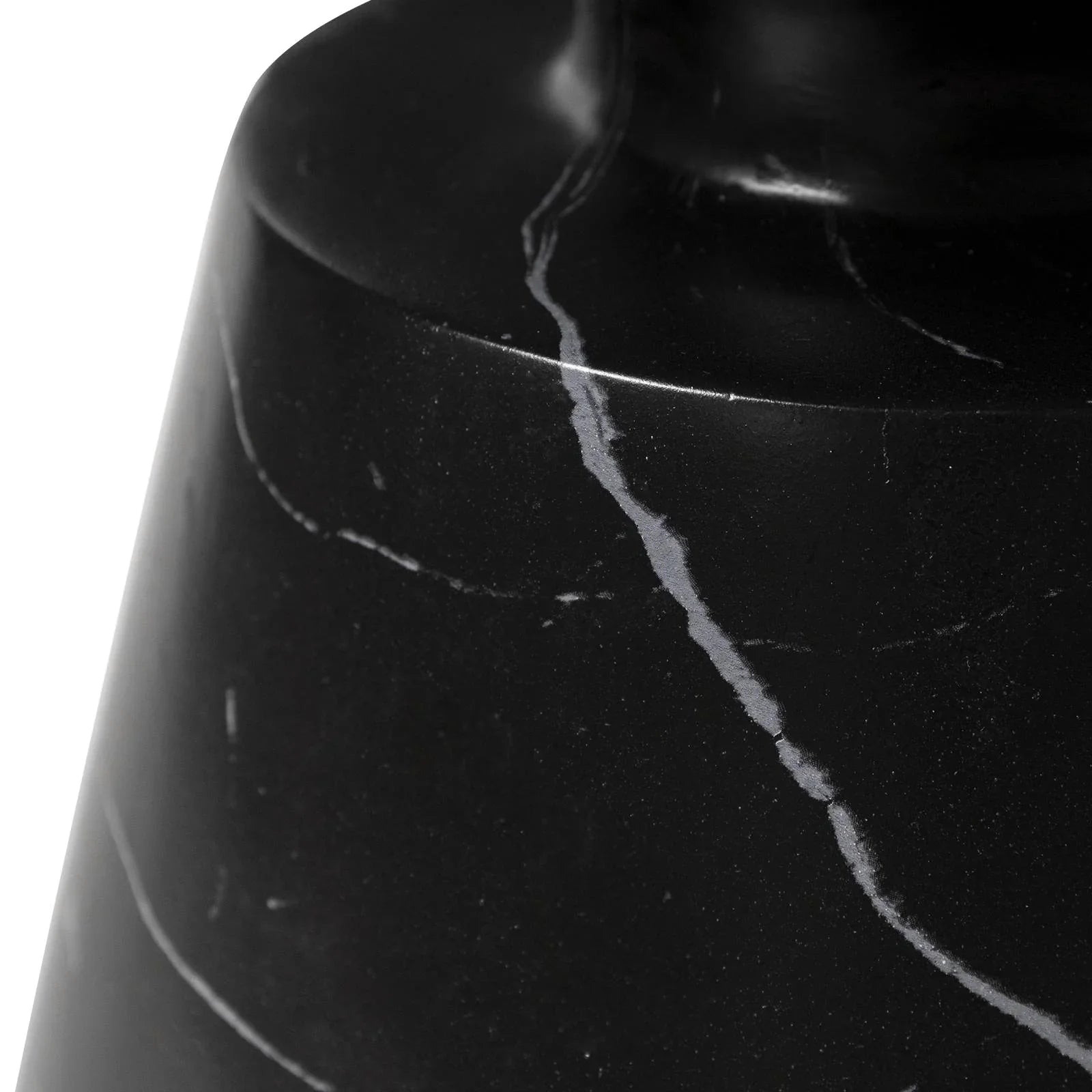 Isle Minimalist Side Table with Round Fiberstone Tabletop Accent Table and Pedestal Base - Elax Furniture