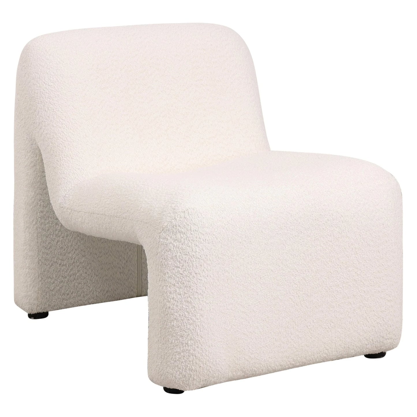 Klyx Accent Chair Upholstered in Boucle/Velvet Padded Seat and Back with Iron Frame - Elax Furniture