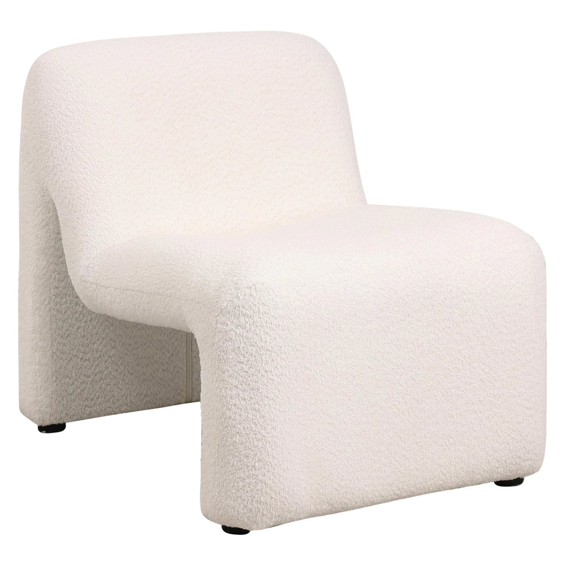 Klyx Accent Chair Upholstered in Boucle/Velvet Padded Seat and Back with Iron Frame - Elax Furniture