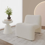 Klyx Accent Chair Upholstered in Boucle/Velvet Padded Seat and Back with Iron Frame - Elax Furniture