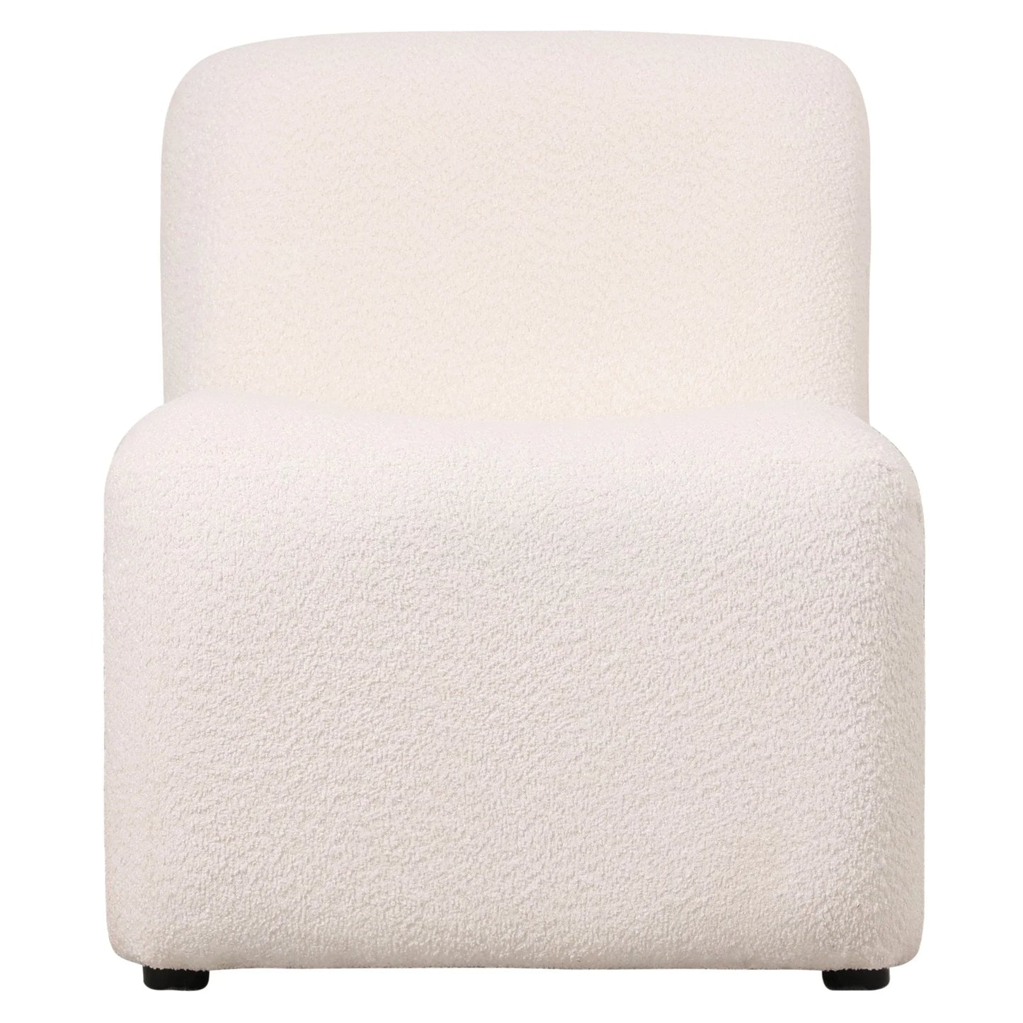 Klyx Accent Chair Upholstered in Boucle/Velvet Padded Seat and Back with Iron Frame - Elax Furniture