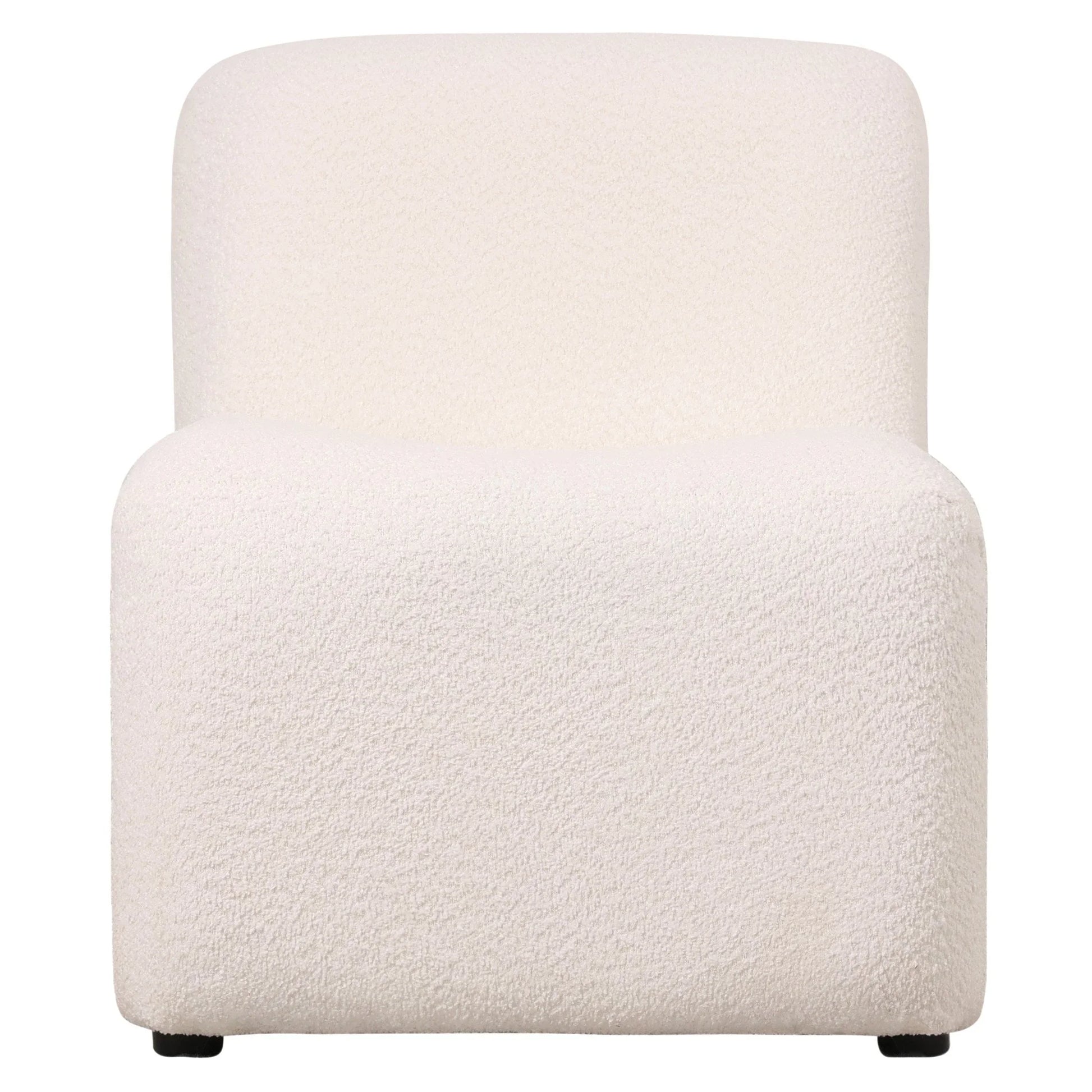 Klyx Accent Chair Upholstered in Boucle/Velvet Padded Seat and Back with Iron Frame - Elax Furniture