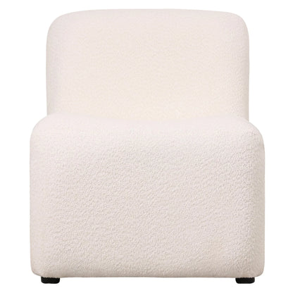 Klyx Accent Chair Upholstered in Boucle/Velvet Padded Seat and Back with Iron Frame - Elax Furniture