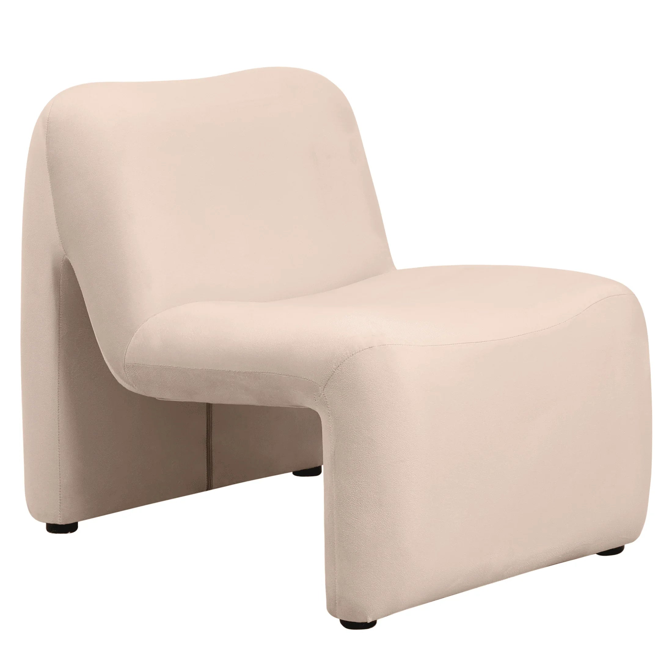 Klyx Accent Chair Upholstered in Boucle/Velvet Padded Seat and Back with Iron Frame - Elax Furniture