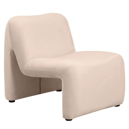 Klyx Accent Chair Upholstered in Boucle/Velvet Padded Seat and Back with Iron Frame - Elax Furniture
