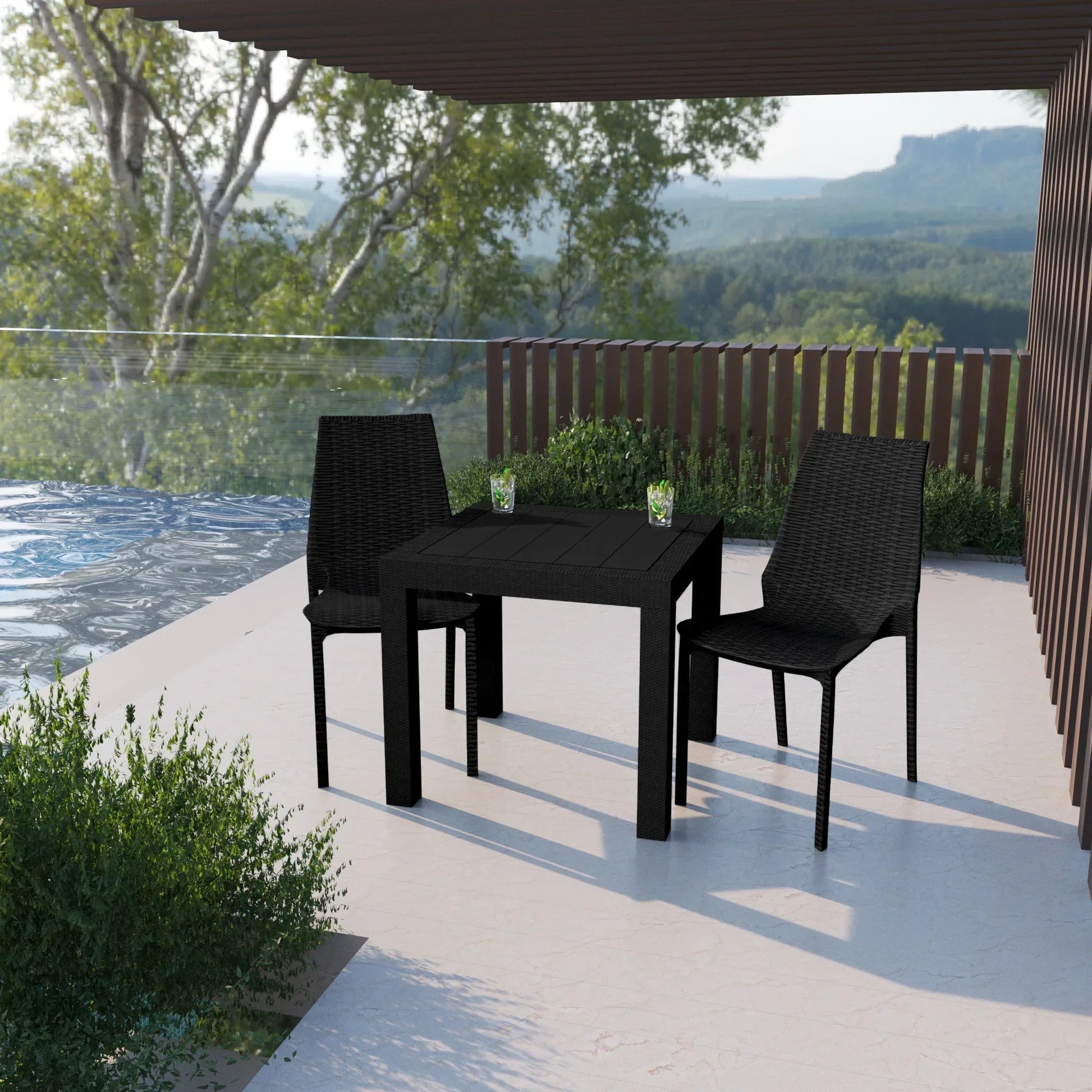 Kent Patio Outdoor Dining Chair Weave Design in Polypropylene - Elax Furniture
