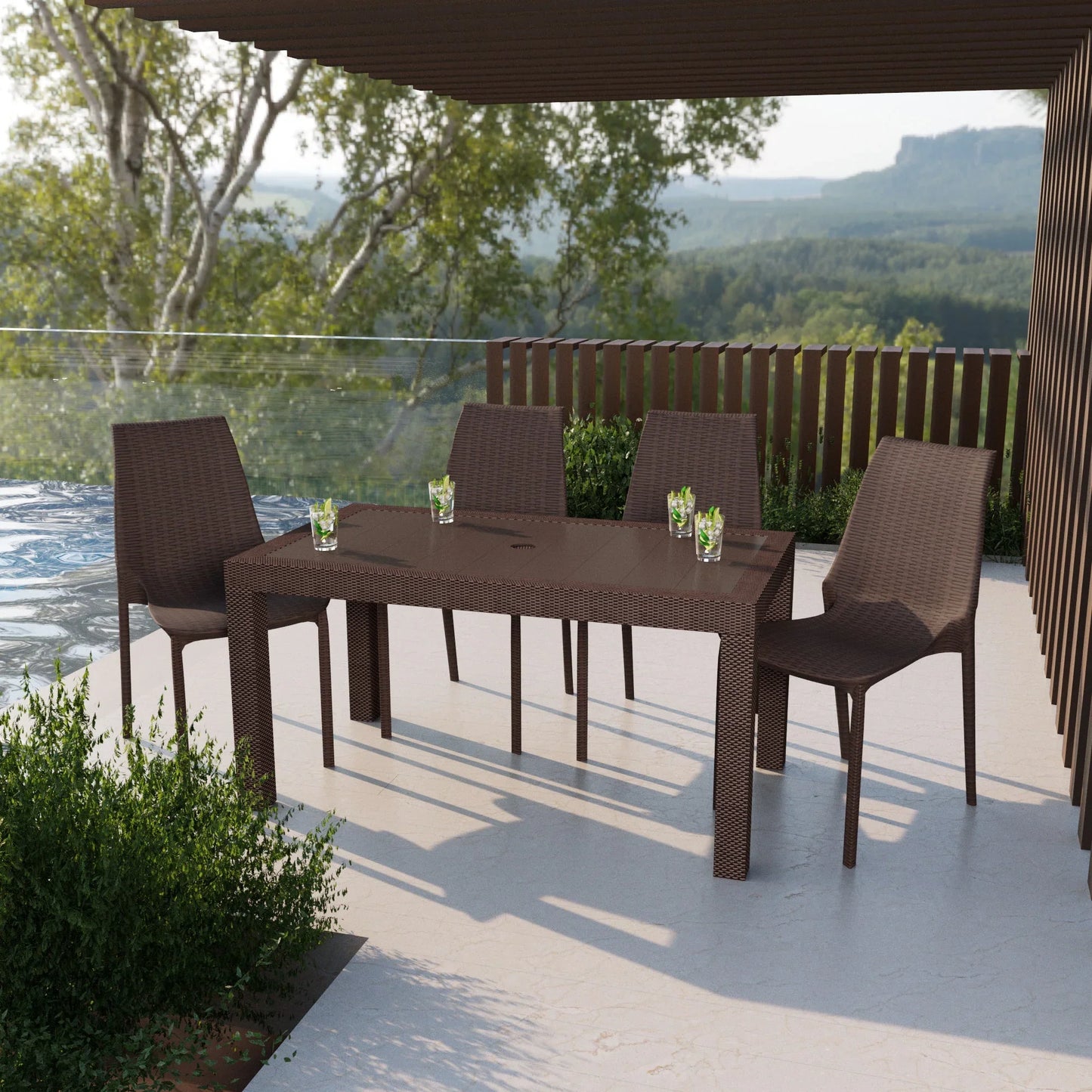 Kent Outdoor Dining Chair set of 4 - Elax Furniture