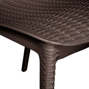 Kent Mid-Century Modern Weave Design 5-Piece Outdoor Patio Dining Set - Elax Furniture