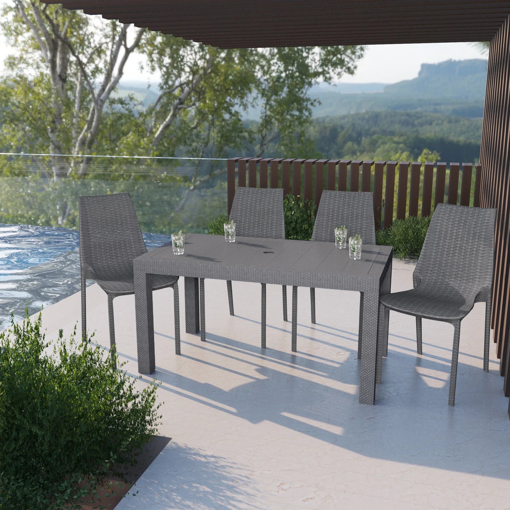 Kent Outdoor Dining Chair set of 4 - Elax Furniture