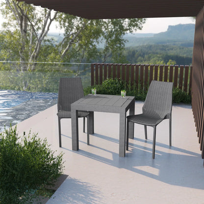 Kent Patio Outdoor Dining Chair Weave Design in Polypropylene - Elax Furniture
