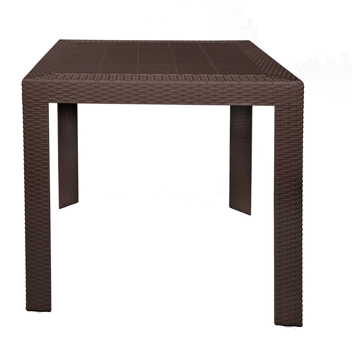 Kent Mid-Century Modern Weave Design 3-Piece Outdoor Patio Dining Set - Elax Furniture