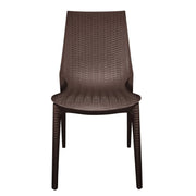 Kent Mid-Century Modern Weave Design 5-Piece Outdoor Patio Dining Set - Elax Furniture