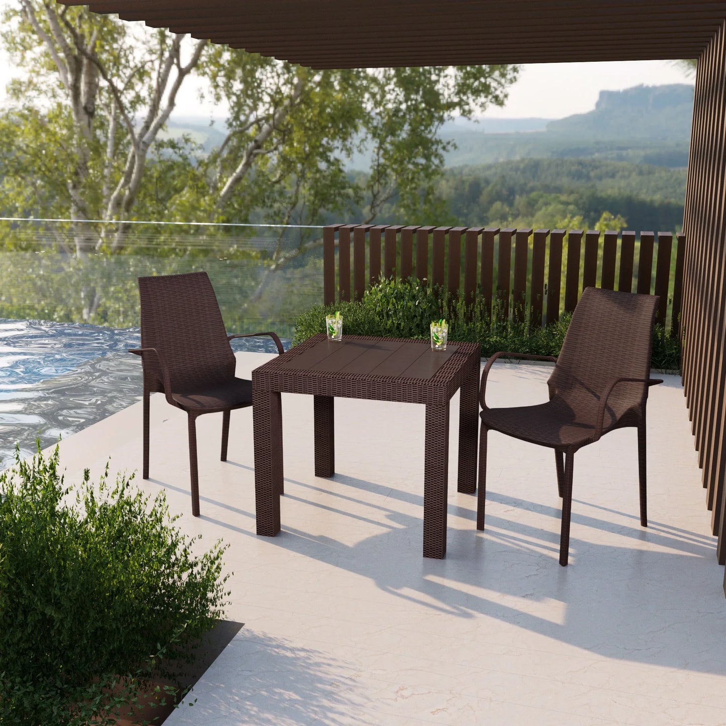 Kent Outdoor Dining Arm Chair set of 2 - Elax Furniture