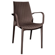 Kent Mid-Century 7-Piece Outdoor Dining Set: 4 Side Chairs & 2 Armchairs - Elax Furniture
