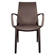Kent Mid-Century 7-Piece Outdoor Dining Set: 4 Side Chairs & 2 Armchairs - Elax Furniture