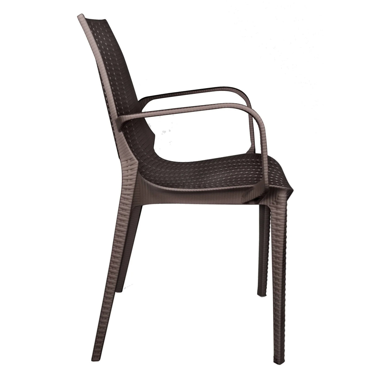 Kent Mid-Century 7-Piece Outdoor Dining Set: 4 Side Chairs & 2 Armchairs - Elax Furniture