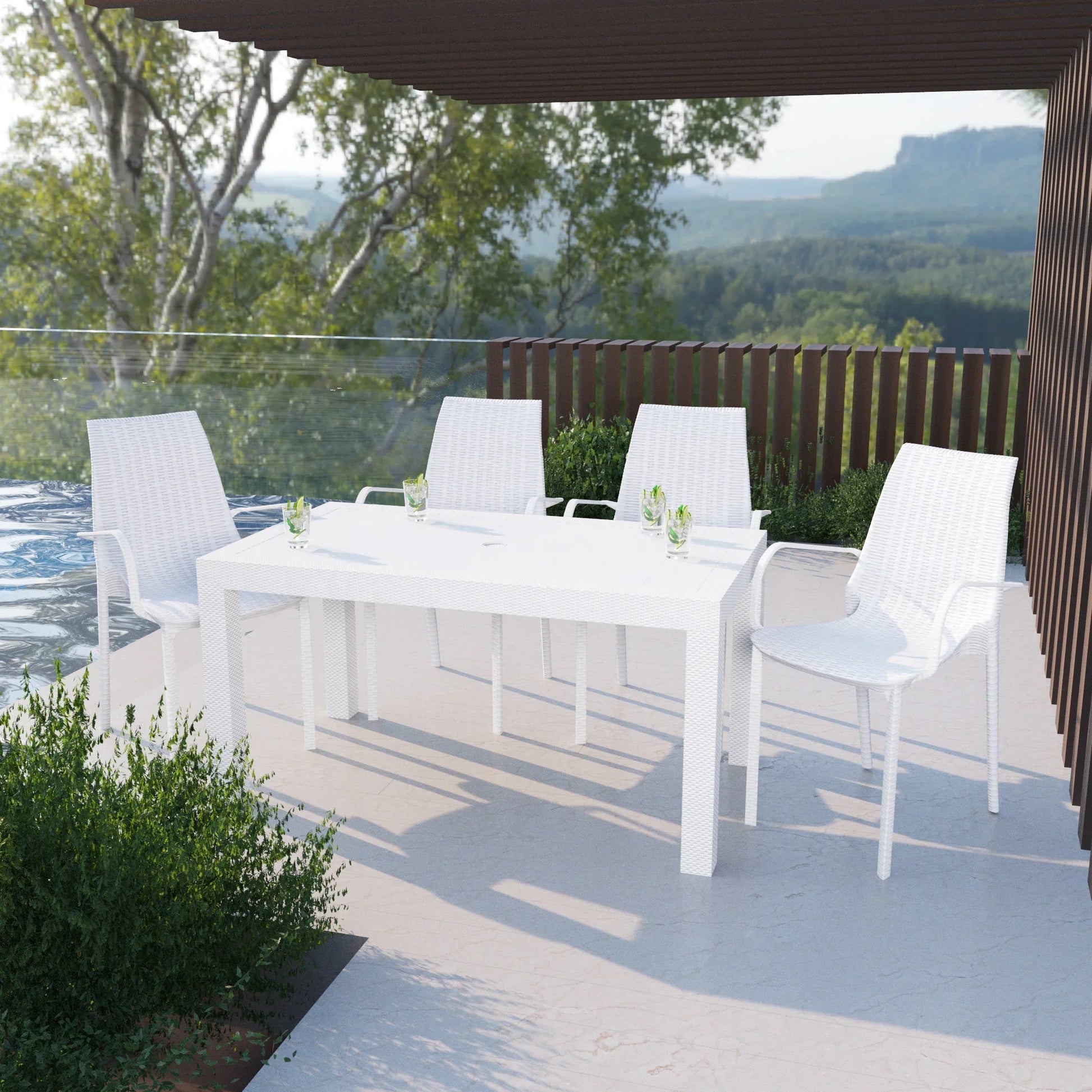 Kent Outdoor Dining Arm Chair set of 4 - Elax Furniture